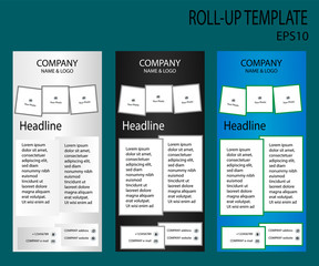 Roll-up banner template