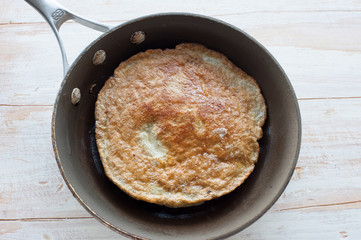 Homemade vegetarian pancake