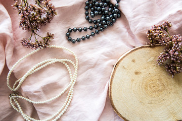 Deko Hintergrund rosa Schmuck