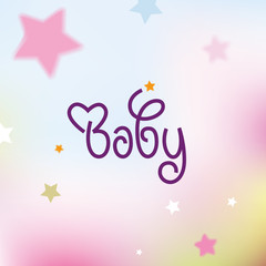 Baby logo lettering sign