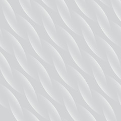 Abstract spiral pattern white and gray vector background, close up fabric