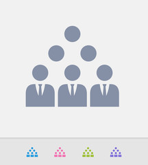 Businessmen Team - Granite Icons. A professional, pixel-perfect icon designed on a 32x32 pixel grid and redesigned on a 16x16 pixel grid for very small sizes