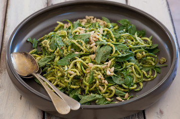 salad of Noodle and pesto