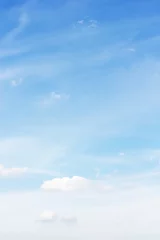  Soft white clouds against blue sky background and empty space for your design © phatthanit