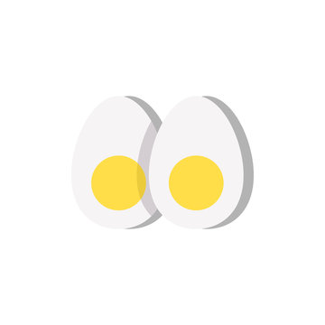 hard booiled egg icon vector illustration