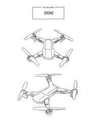 quadcopter and drone vector illustration vector.