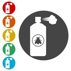 Spray Can Icons set Flat Graphic Design - Illustration