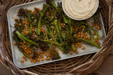 Homemade saladwith broccoli, balanced meal