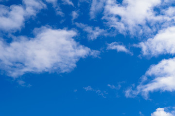 Background of blue sky and white clouds. Illustration of freedom.