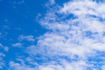 Background of blue sky and white clouds. Illustration of inspiration.