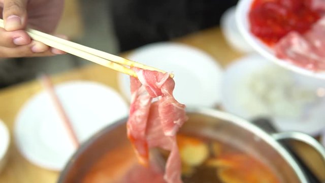 sogogi shabu  is meat and beef hot pot