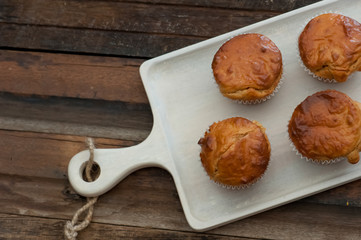 Homemade muffins with peanut butter - 167888536