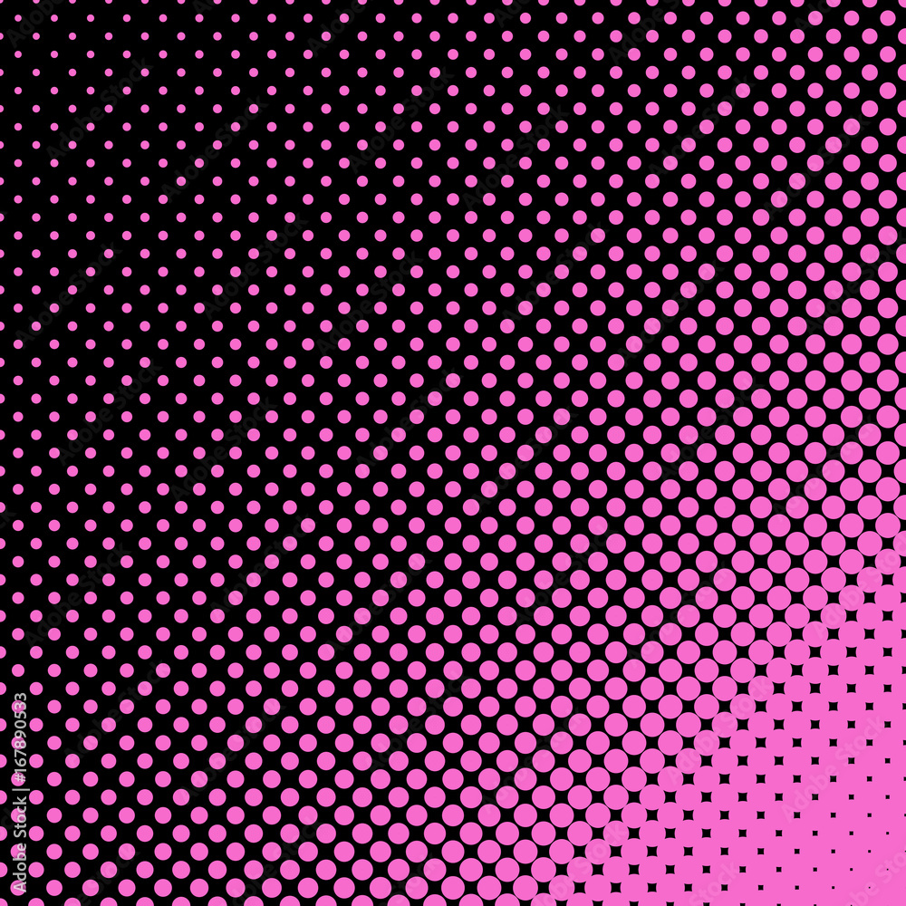 Poster geometric halftone dot pattern background - vector design from circles in varying sizes