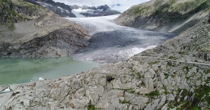 Anflug Rhonegletscher, Schweiz