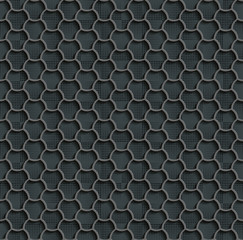 Gray Seamless Web Hexagon Pattern