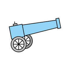 Old cannon isolated icon vector illustration design