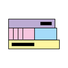 Old book of library vector illustration design