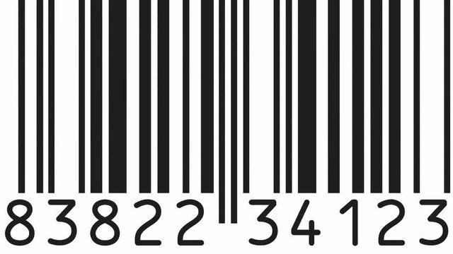 Detailed scanning of a barcode in slow motion, the red scanline light reading the bars and showing a green dot upon the successful decoding. Rounded style.
