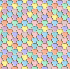3d Easter Seamless Abstract Geometric Pattern