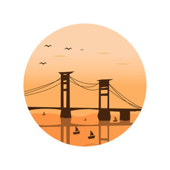 Indonesia icon logo illustration