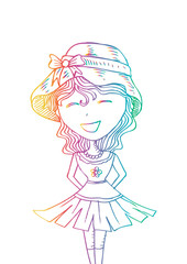 Cute girl cartoon