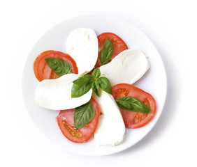 Mozzarella, pomodoro e basilico
