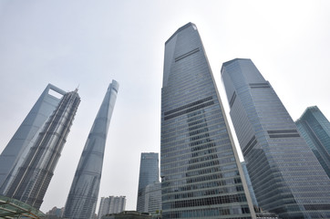 Fototapeta na wymiar The cityscape in the Lujiazui CBD,Shanghai,China.