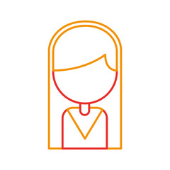 cute woman avatar character vector illustration design