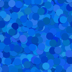 Seamless dot background pattern - vector graphic from circles in blue tones with shadow effect
