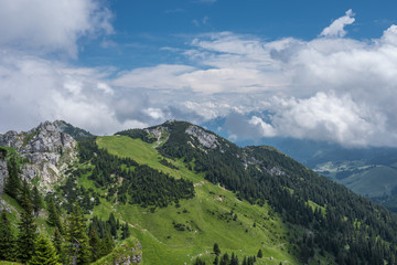 Fototapeta na wymiar The mountains of Alps in Bavaria, Germany