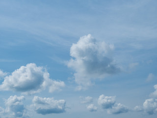 white clouds on blue sky