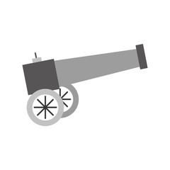 Old cannon isolated icon vector illustration design