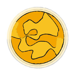 Colorful planet venus doodle over white background vector illustration