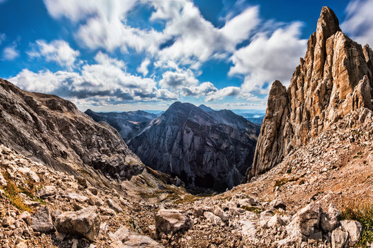 Panoramica Gran Sasso, sella dei due corni