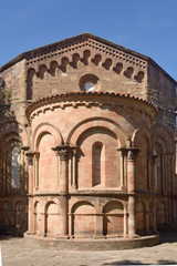 Fototapeta na wymiar Abside of the romamesque monastery of Sant Joan de les Abadesses, Ripolles, Girona province, Catalonia, Spain