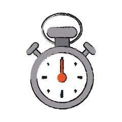 Colorful stopwatch doodle over white background vector illustration