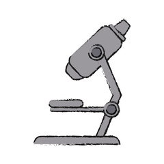 Colorful microscope doodle over white background vector illustration