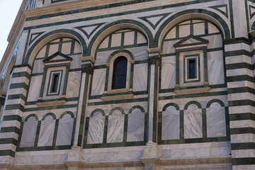 Details of the exterior of the Cattedrale di Santa Maria del Fiore ( 