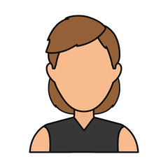 Woman faceless profile