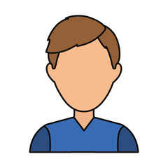 Man faceless profile