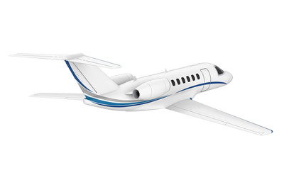 Private Jet Airplane Isolated