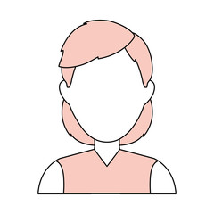 Woman faceless profile