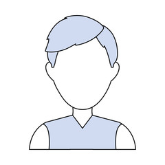 Man faceless profile