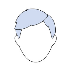 Man faceless profile