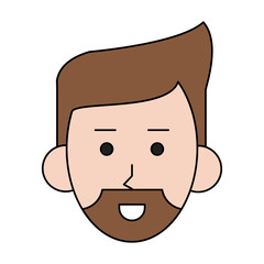 Fototapeta premium happy bearded man cartoon icon image vector illustration design 