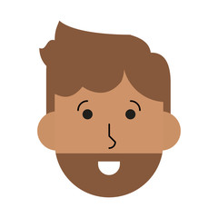 happy bearded man cartoon icon image vector illustration design 
