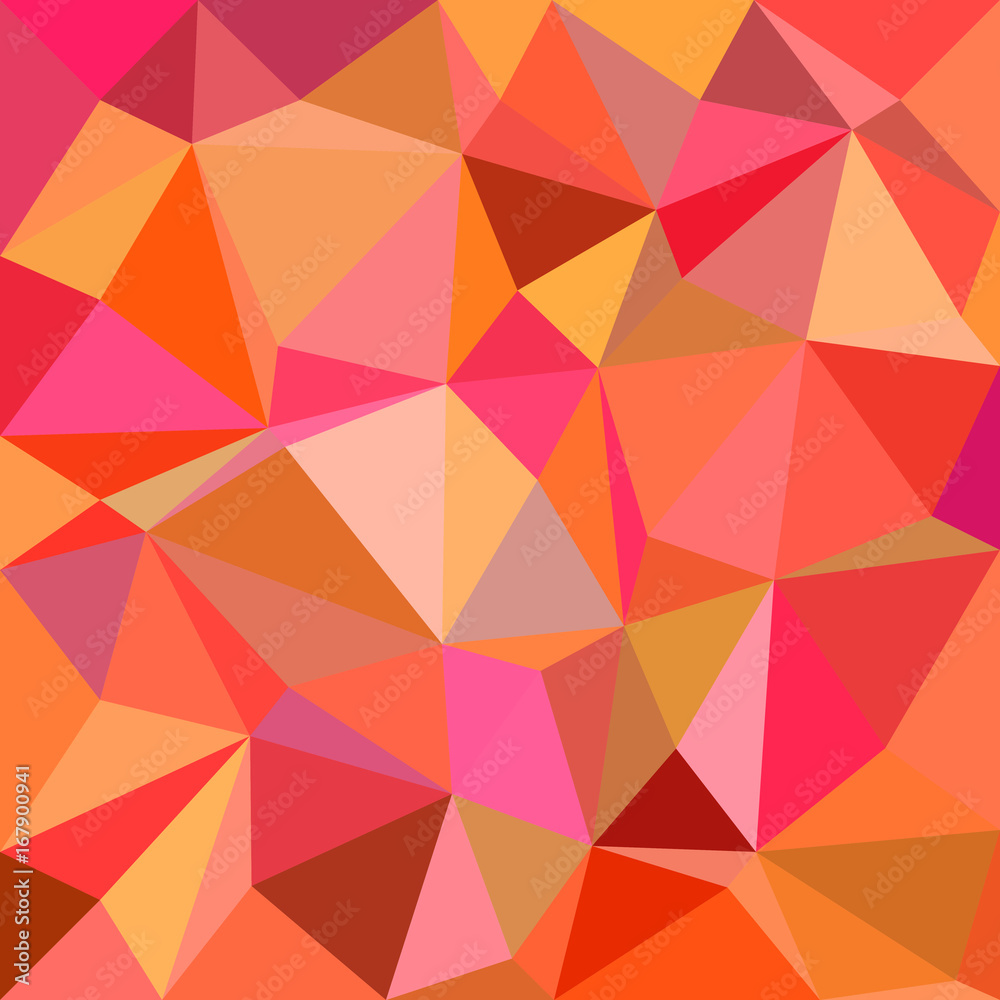 Poster geometric irregular triangle tiled mosaic background - polygon vector graphic design from triangles 