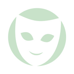 theater mask isolated icon vector illustration design