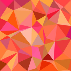 Geometric irregular triangle tiled mosaic background - polygon vector graphic design from triangles in red tones