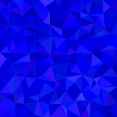 Geometrical irregular triangle tiled background - polygon vector graphic from triangles in blue tones